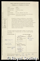Gurdon, John Bertrand: certificate of election to the Royal Society