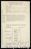 Mandelstam, Joel: certificate of election to the Royal Society