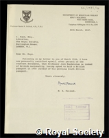 Mandelstam, Joel: certificate of election to the Royal Society