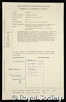 Nabarro, Frank Reginald Nunes: certificate of election to the Royal Society