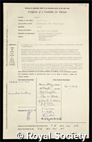 Gilbert, Geoffrey Alan: certificate of election to the Royal Society