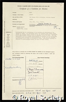Kelly, Anthony: certificate of election to the Royal Society