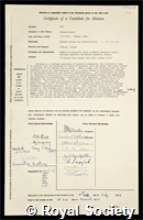 Tata, Jamshed Rustom: certificate of election to the Royal Society