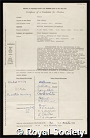 Philip, John Robert: certificate of election to the Royal Society