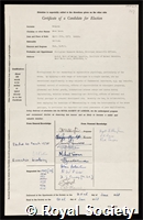 McLaren, Anne Laura: certificate of election to the Royal Society