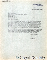 Letter to His Excellency the High Commissioner for India