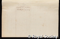 Ripa, Ludovicus a: certificate of election to the Royal Society