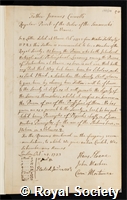Crivelli, Giovanni: certificate of election to the Royal Society