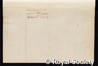 Crivelli, Giovanni: certificate of election to the Royal Society