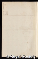 Ouchterlony, Alexander: certificate of election to the Royal Society