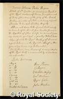 Bignon, Jean Paul: certificate of election to the Royal Society