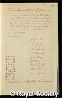 Gross, Henricus Gottofredus: certificate of candidature to the Royal Society