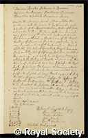 Reaumur, Rene-Antoine Ferchault de: certificate of election to the Royal Society
