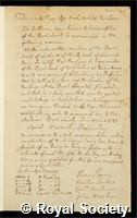 Vigny, Pierre de: certificate of election to the Royal Society