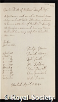 Pratt, Charles, 1st Earl Camden and Viscount Bayham: certificate of election to the Royal Society