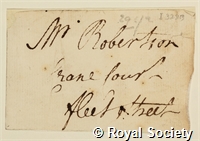 Morris, Matthew Robinson, 2nd Baron Rokeby: certificate of election to the Royal Society