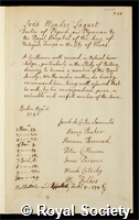 Saquet, Joao Mendes: certificate of election to the Royal Society