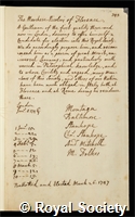 Nicolini, Antonio, Marchese di Ponsacco: certificate of election to the Royal Society
