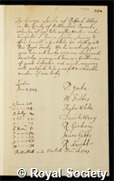 Savile, Sir George: certificate of election to the Royal Society