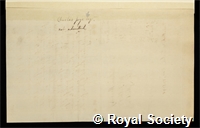 Joye, Charles: certificate of election to the Royal Society