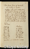 Juan-y-Santacilia, Jorge: certificate of election to the Royal Society