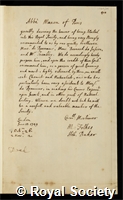 Menon: certificate of election to the Royal Society