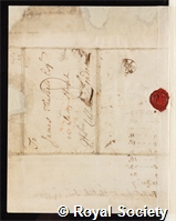 Faget, Jean Baptiste: certificate of election to the Royal Society