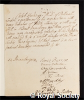 Hardinge, Caleb: certificate of election to the Royal Society