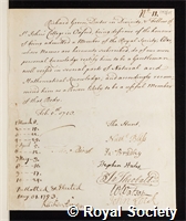 Green, Richard: certificate of election to the Royal Society