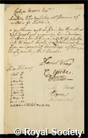 Morris, Corbyn: certificate of election to the Royal Society