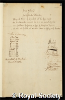 Wilkes, Israel: certificate of election to the Royal Society
