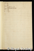 Dumaresq, Daniel: certificate of election to the Royal Society