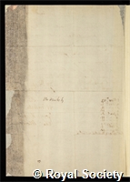 Hamilton, Hugh: certificate of election to the Royal Society
