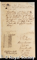 Lalande, Joseph Jerome le Francois de: certificate of election to the Royal Society
