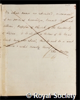 Albinus, Bernard Siegfried: certificate of election to the Royal Society