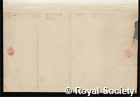 Cigna, Giovanni Francesco: certificate of election to the Royal Society