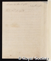 Danyeul, M de: certificate of candidature for the Royal Society