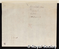 Poczobut, Martin Odlanicky: certificate of election to the Royal Society