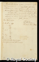 Lytton, Richard Warburton: certificate of election to the Royal Society