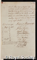 Prime, Samuel: certificate of election to the Royal Society