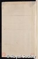 Douglas, John: certificate of election to the Royal Society