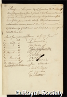 Thompson, Benjamin, Count Rumford: certificate of election to the Royal Society