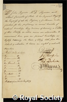Rogerson, John: certificate of election to the Royal Society