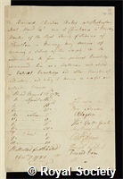 Anker, Bernt: certificate of election to the Royal Society