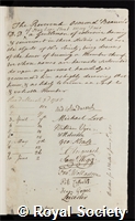 Beauvoir, Osmond: certificate of election to the Royal Society
