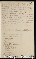 Testa, Antonio Guiseppe: certificate of election to the Royal Society