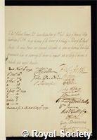 Farmer, Richard: certificate of election to the Royal Society