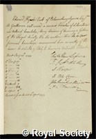 East, Sir Edward Hyde: certificate of election to the Royal Society