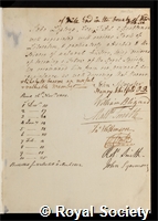 Liptrap, John: certificate of election to the Royal Society