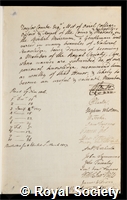 Combe, Taylor: certificate of election to the Royal Society
